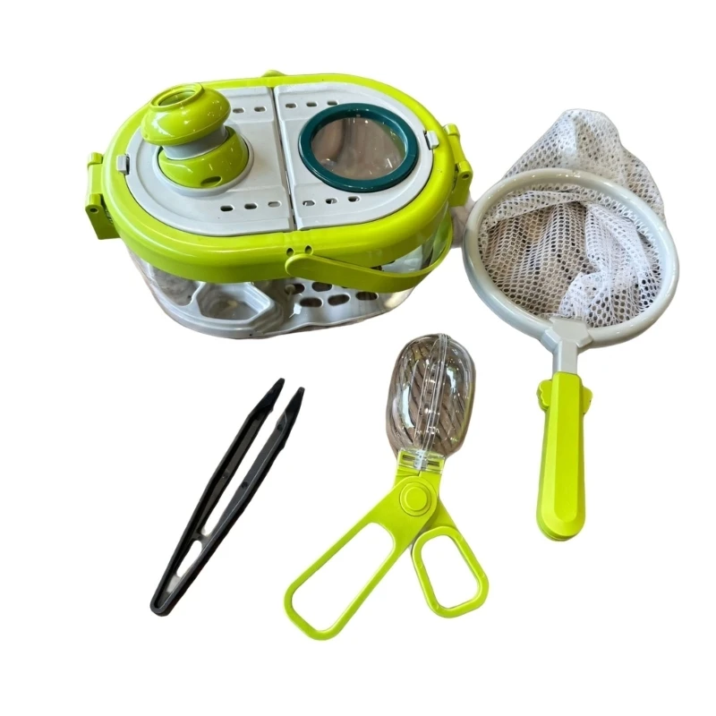 Engaging Insect Catcher Kits Toy Science Observation Box with Netting Tweezers For Kids To Study Insect Leaves And Small 15UB