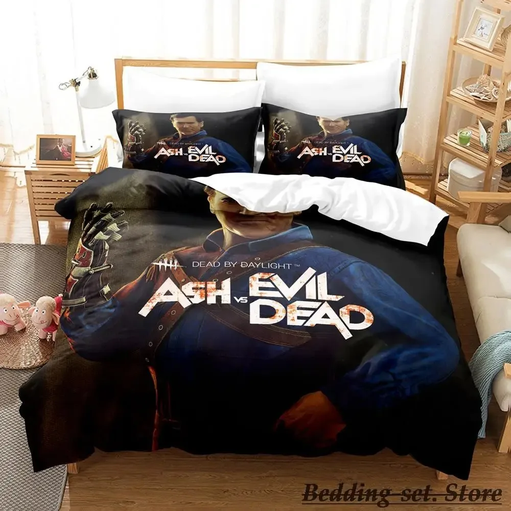 Ash VS Evil Dead Bedding Set Single Twin Full Queen King Size Bed Set Aldult Kid Bedroom Duvetcover Sets Anime parure de lit Bed