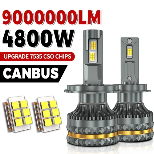9000000LM H7 Canbus bombillas de faros LED 4800W H4 H11 H1 9005 HB3 9006 HB4 H13 9004 9007 Turbo Auto faros 12V 24V luces de coche
