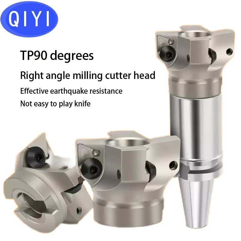TP Milling Cutter Right-Angle Shoulder Face Milling Cutter TP16/22 Cutter 90-Degree Cutter Triangular Blade 50 63 80 100 125