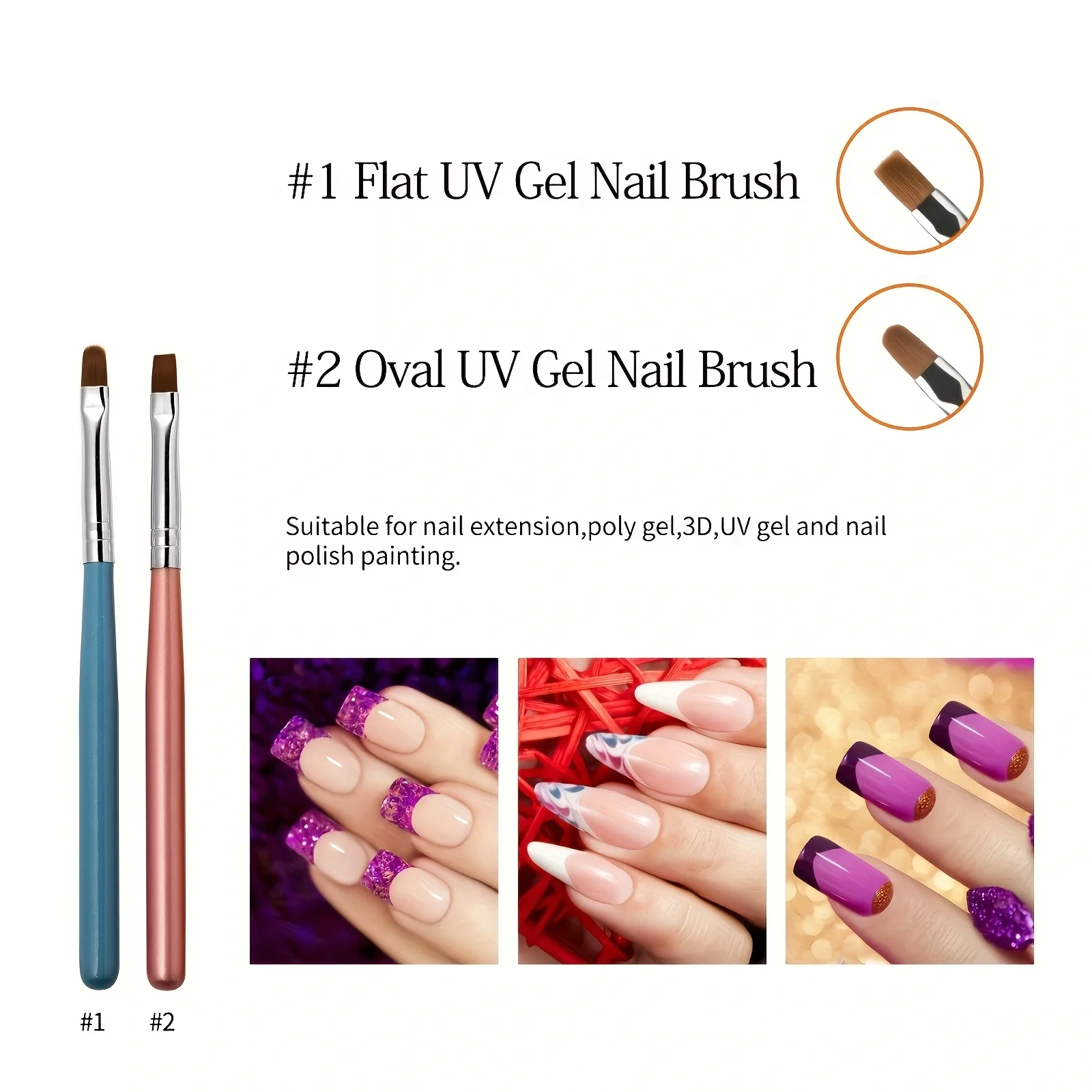 7/4/3/1 nail art full set of brushes, crystal brushes, dot drill brushes, fan-shaped brushes, oblique head brushes, round head b
