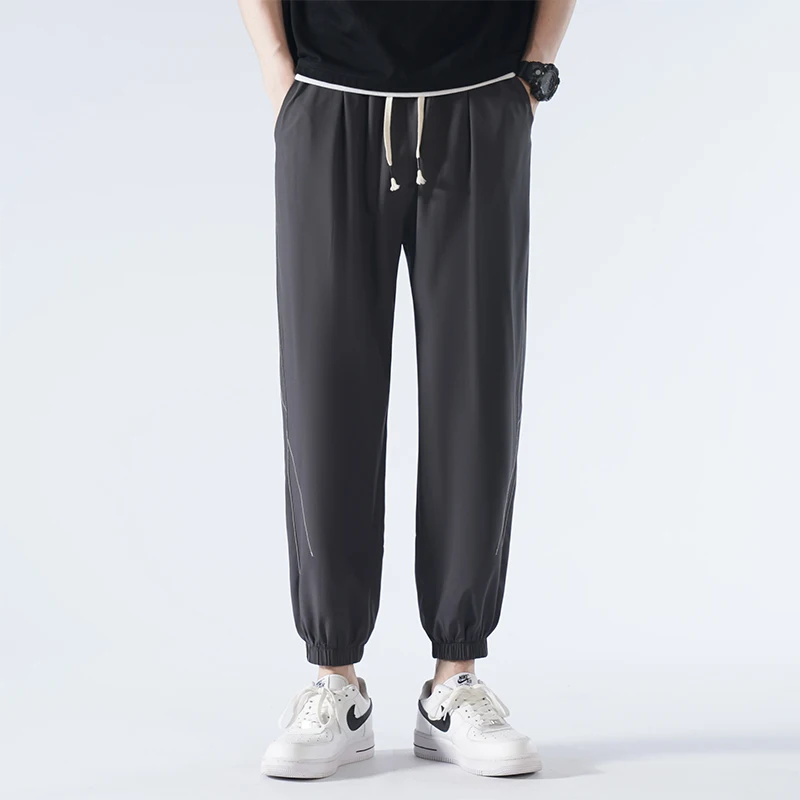 

Мужские летние джоггеры с охлаждающим эффектом – легкие дышащие зауженные повседневные брюки на шнурке