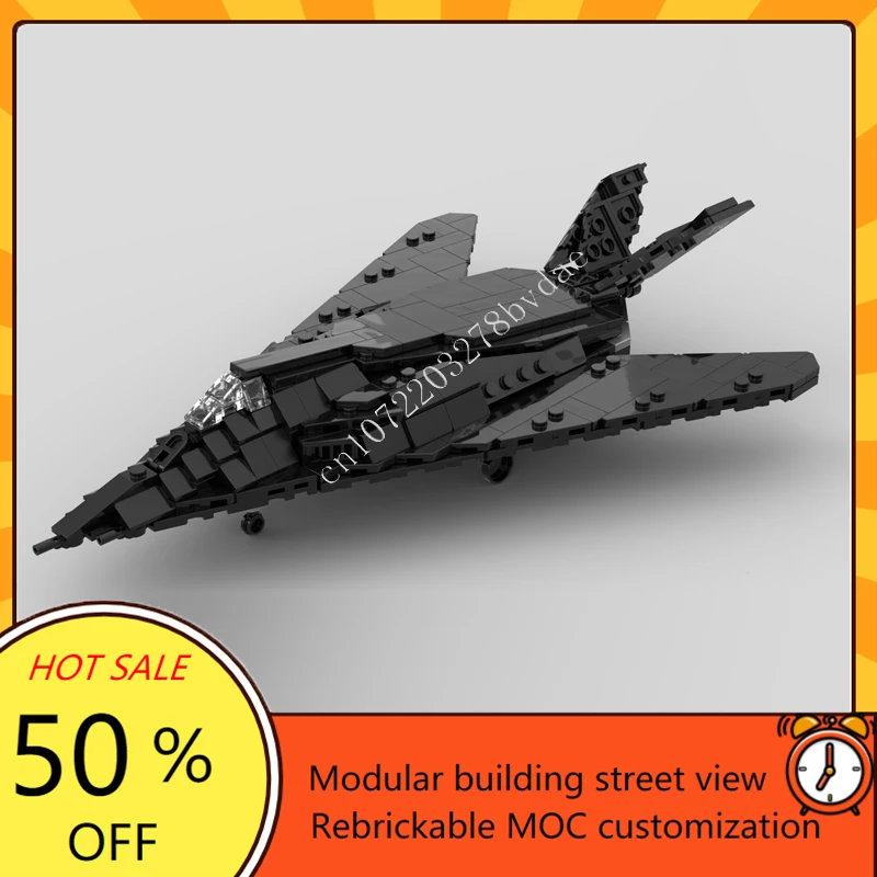 429PCS MOC Building Blocks 1:72 Scale F-117 Nighthawk Plane Model DIY Assembled Bricks Aircraft Creative Children Toy Xmas Gifts