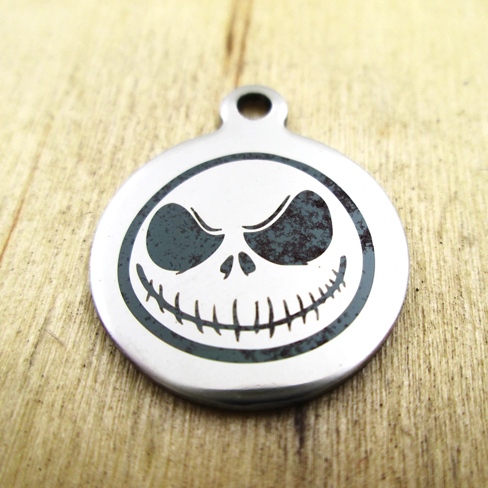 20pcs-jack-o-lantern stainless steel charms - Laser Engraved - Customized - DIY Charms Pendants