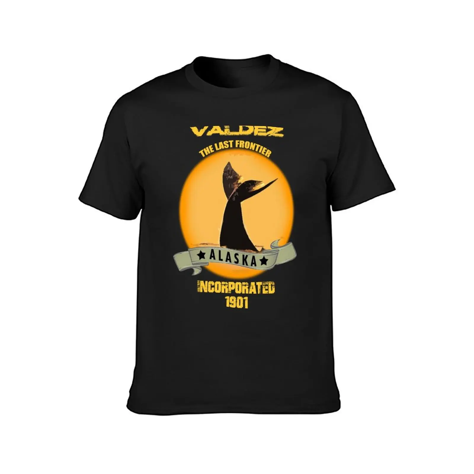 Valdez Alaska T-Shirt Short sleeve tee korean fashion t shirts men