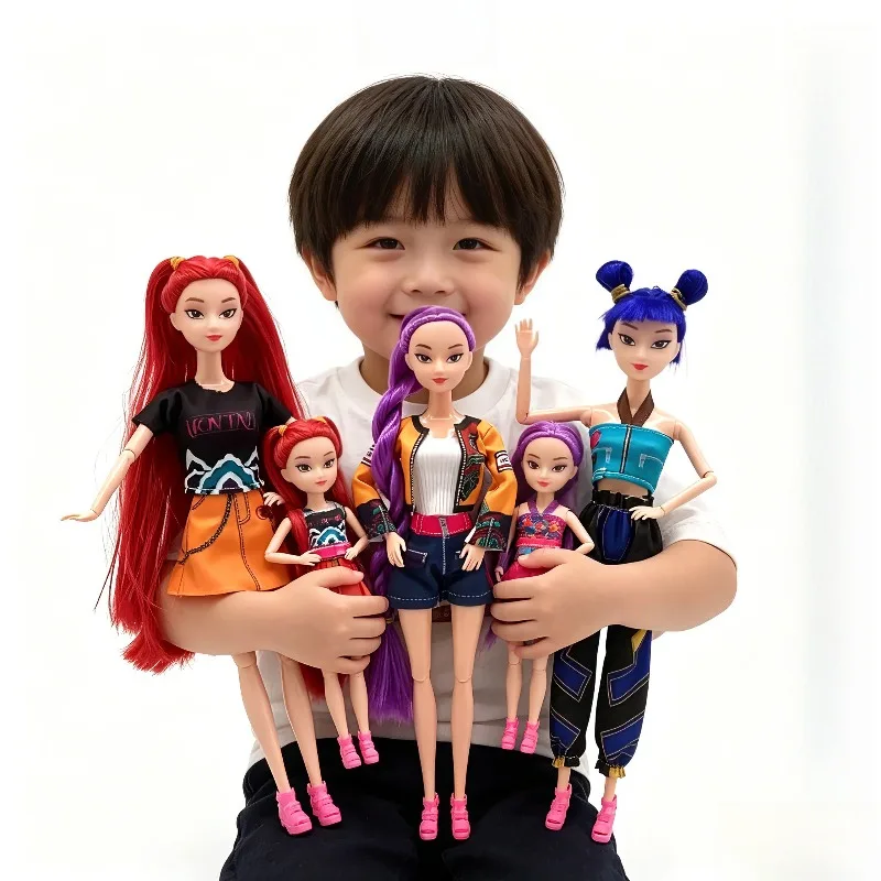 Bonecas de 30cm, Brinquedos Kpop, Figuras de Ação Demon Hunters, Bonecas de Princesa Bonita Rumi Mira Zoey, Brinquedo de Plástico DIY para Meninas