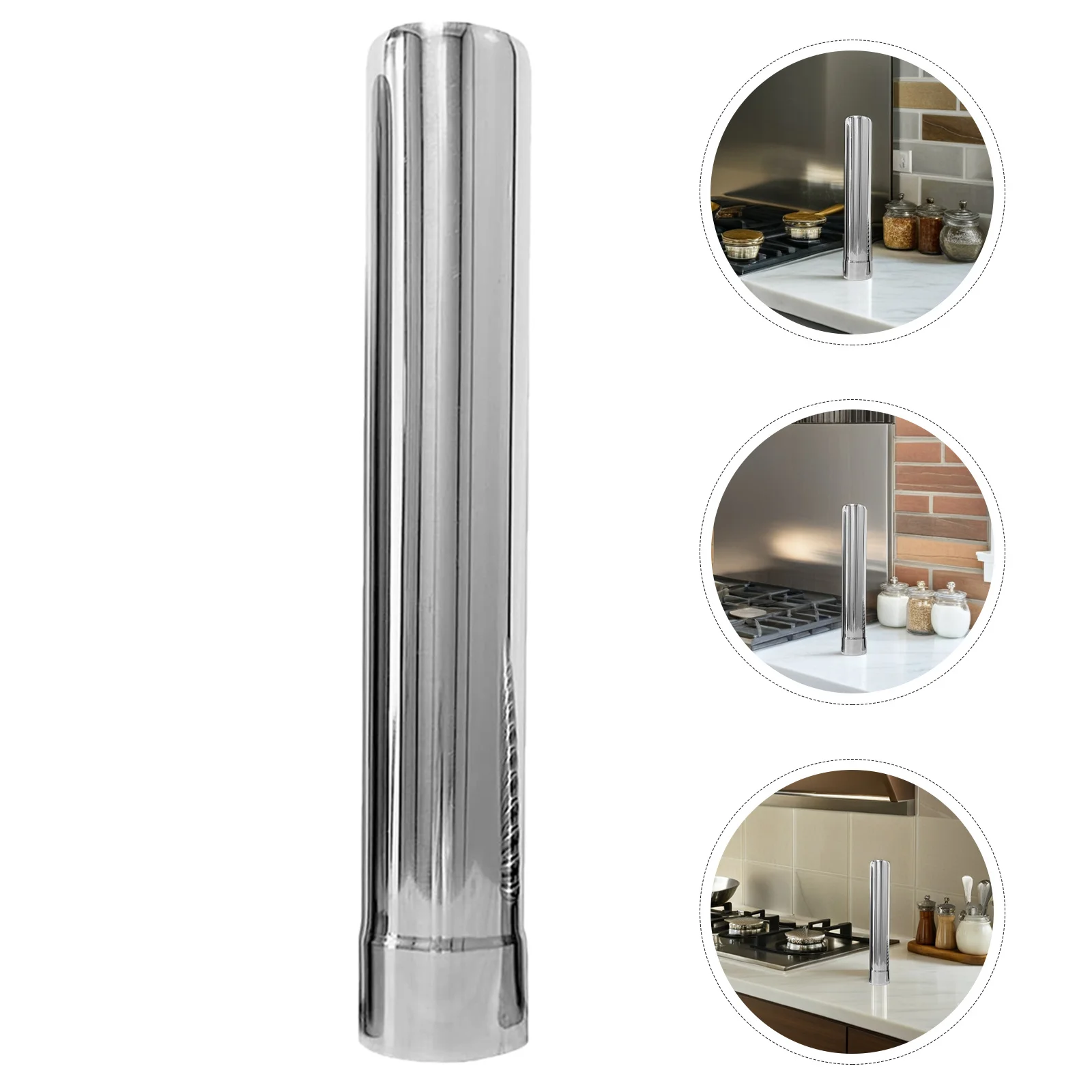 

4Pcs Stainless Steel Chimney Flue Pipe Straight Tube and Elbow Connector 2.36 Inch for Wood Stove Water Heater Camping Flue