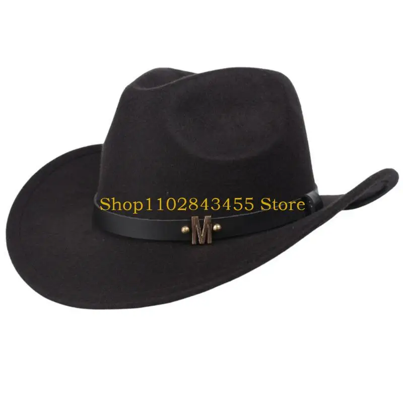 แถบหมวก 49MC ถักเปียแบบ unisex Western Hat เครื่องประดับ Fedora Cowboy Hat
