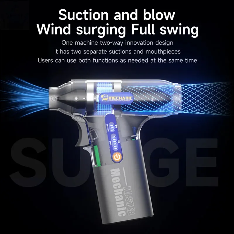 MECHANIC DB10 1300,00RPM Brushless Jet Fan High-Performance Turbofan Dust Blower 6-speed Handheld Blowing-suction Air Blower