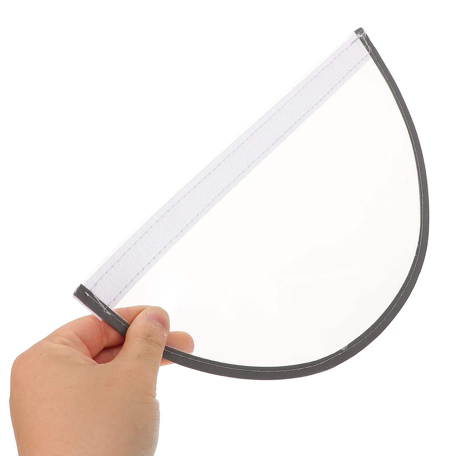 مجموعة واحدة من حافة القبعة الشفافة لمعطف المطر القابل للاستبدال لحماية الوجه ودرع المطر وغطاء محرك السيارة المقاوم للطقس أثناء ركوب الخيل #3