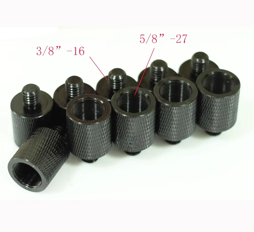 

10x Thread Adapter Microphone Stand 5/8" 27 Female to 3/8"-16 male camera tripod, 5/8 to 3/8 screw adapters for camera mic