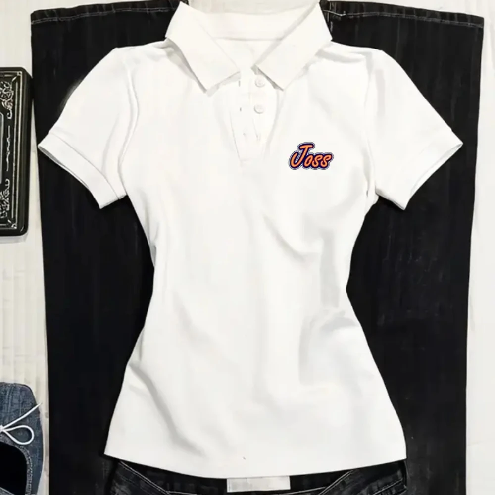 

"Y2K White Polo: Retro Fashion Essential"