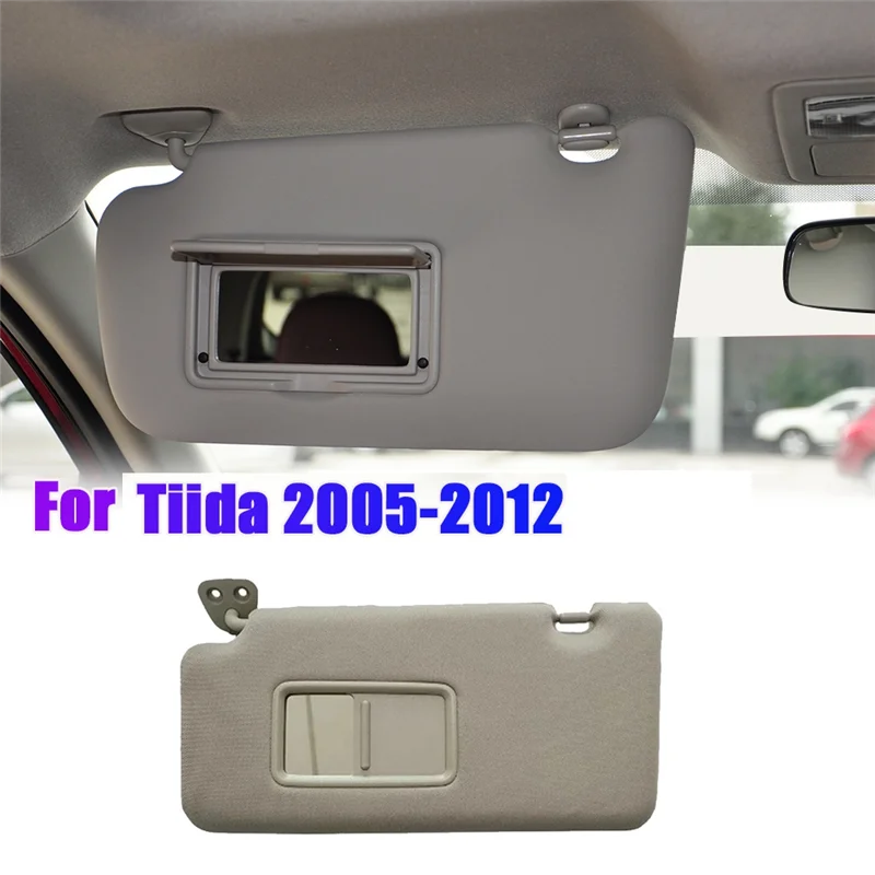 Car Left Side Sun Visor with Mirror 96401-ED500-A178 for Nissan Tiida 2005-2012 Sunshade Makeup Mirror