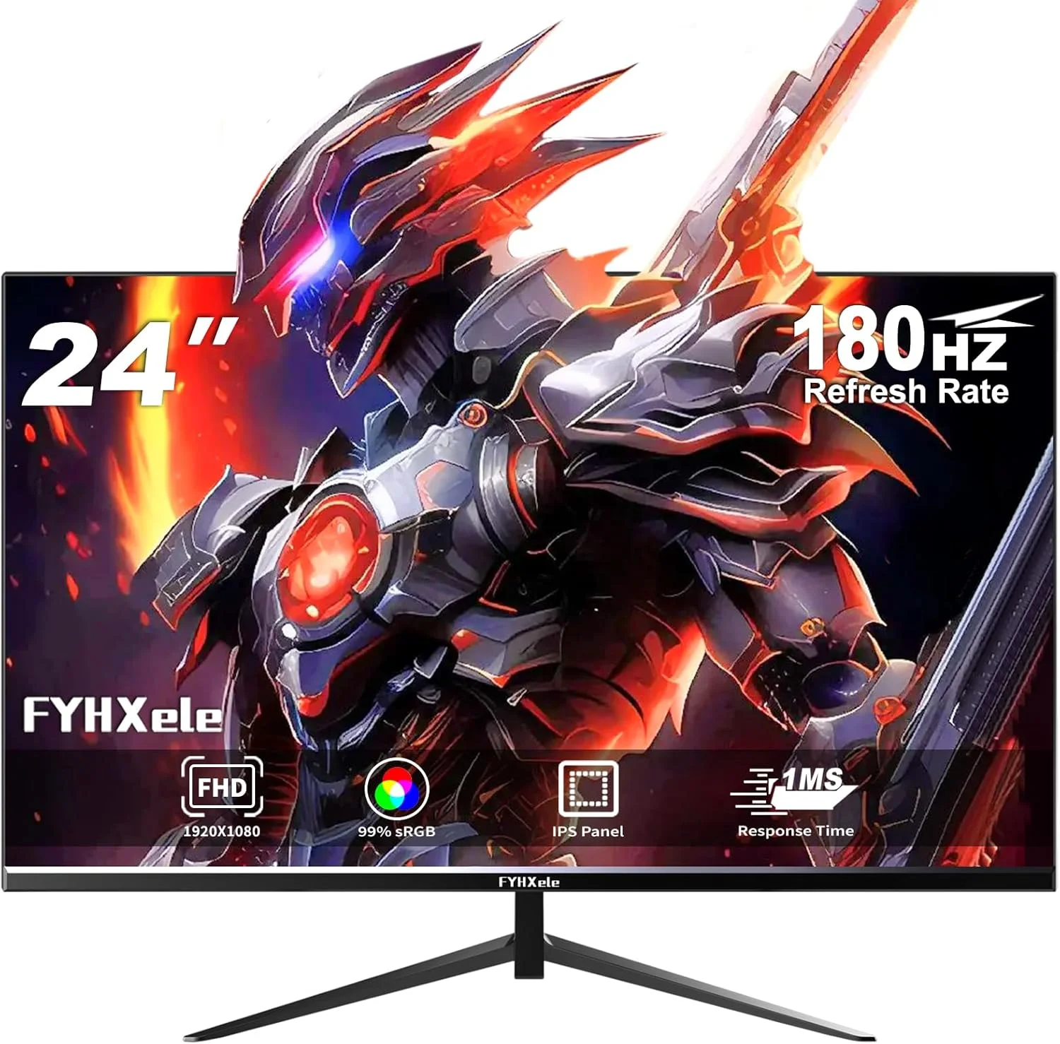 FYHXele 24 inch 1K 180Hz Gaming Monitor IPS 1ms PC Monitor Support 144hz/165hz/180hz AMD Freesync Premium Support DP HDMI