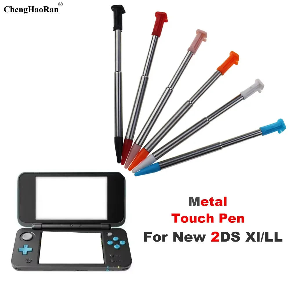 

2pcs New Metal Telescopic Stylus Touch Pen For New 2DS XL / LL Touch Screen Replacement Repair Parts