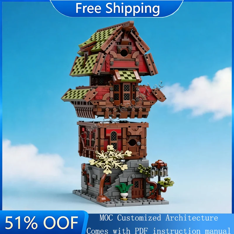 

3299 Parts Medieval Tailor Shop Modular Building Blocks Diy Educational Assembly Children Toys Christmas Creative Display Gifts