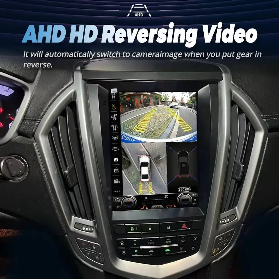 لكاديلاك SRX 2009-2012 أندرويد 15 شاشة تعمل باللمس Carplay راديو السيارة السيارات ستيريو الوسائط المتعددة مشغل فيديو نظام تحديد المواقع والملاحة رئيس وحدة