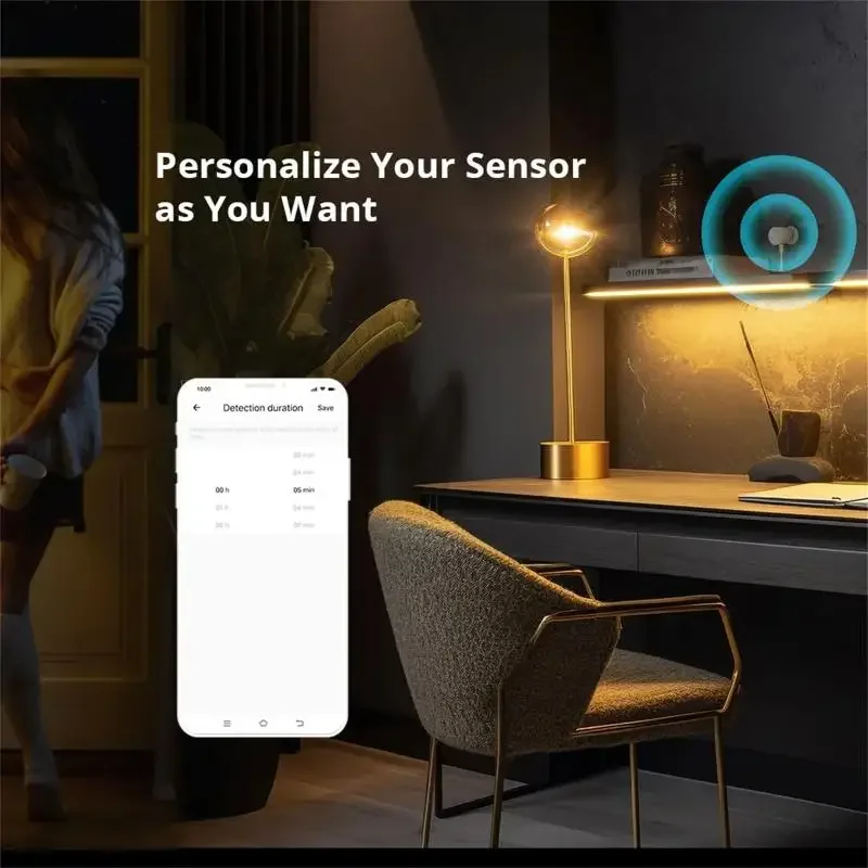 SONOFF SNZB-06P Zigbee Human Presence Sensor Rardar Detector Motion Light Sensing Smart Home Automation for Google Alexa