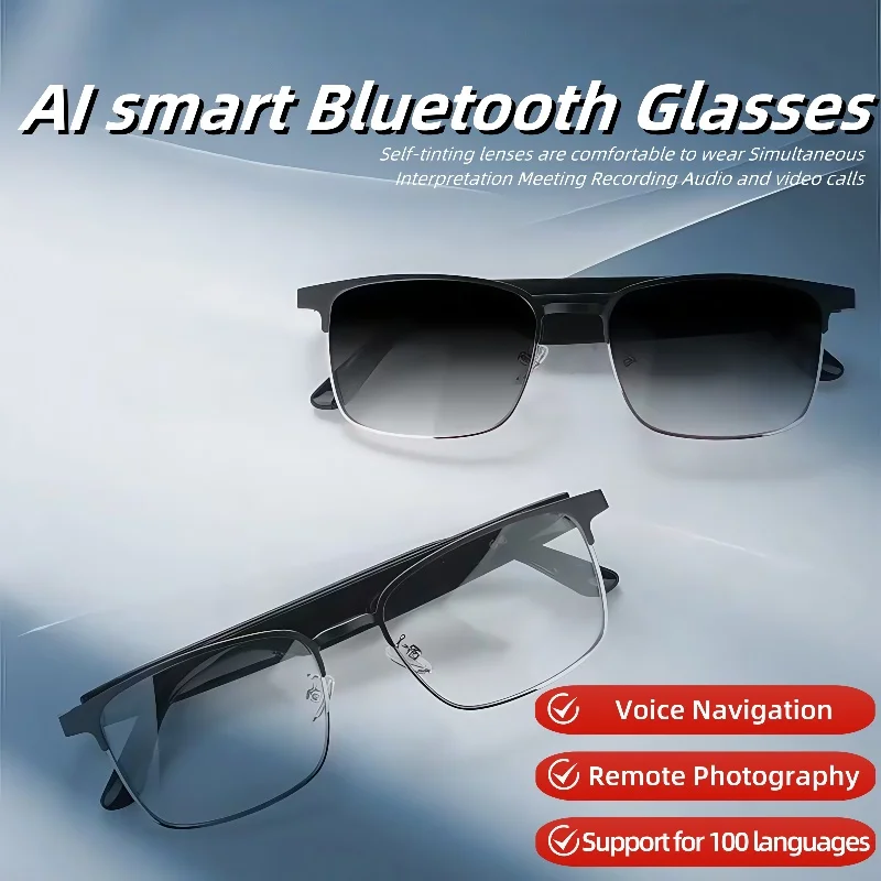 GS06 Gafas inteligentes Bluetooth AI gafas HD disparar foto vídeo traducción de llamadas de voz gafas con Bluetooth Sunglasses
