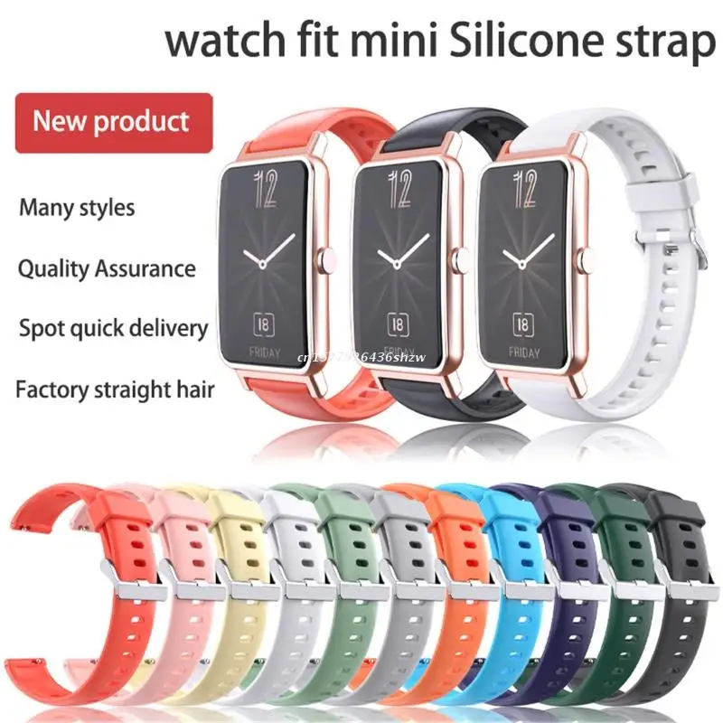 Soft Silicone Watch Band Replacement Smart Watch Wristband 16mm Waterproof & Sweatproof Wrist Strap for huawei Watch Dropship