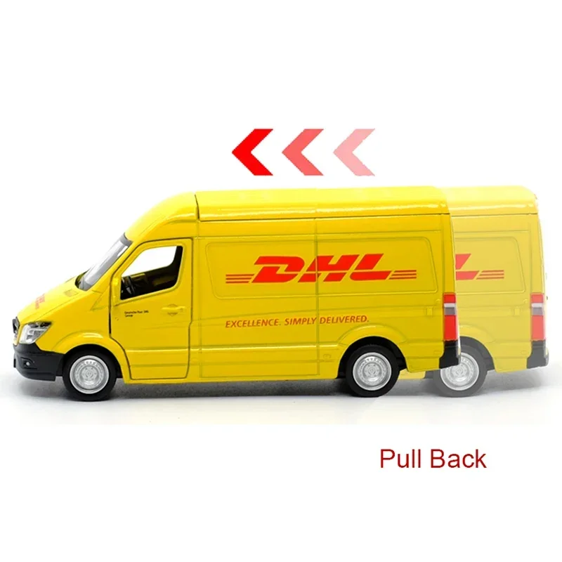 RMZ CITY 1:36 Sprinter Van (DHL) Alloy Diecast Car Model Toy With Pull Back For Children Gifts Toy Collection