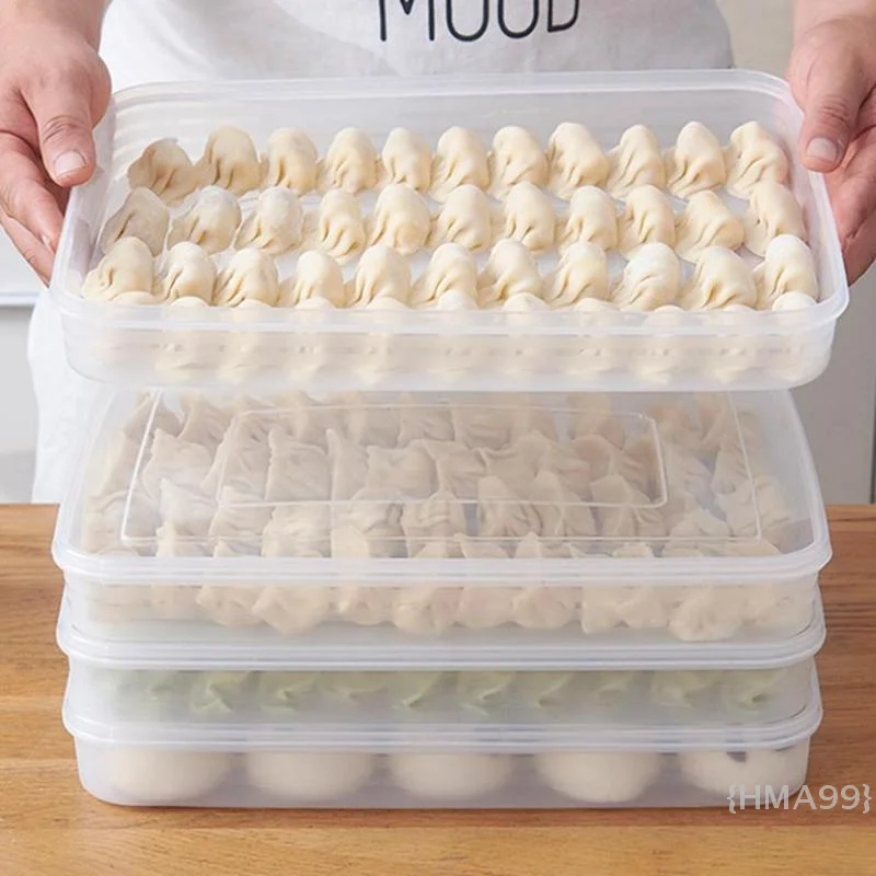 

Kitchen Storage Box Refrigerator Organizer Transparent Food Containers Tray For Dumpling Fruits Vegetables Meat Cake