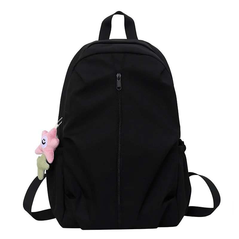 Waterproof Bag Girls Boy Oxford Cloth Multifunctional Stylish Simple Solid Color Large Capacity Casual Zipper Travel Backpack