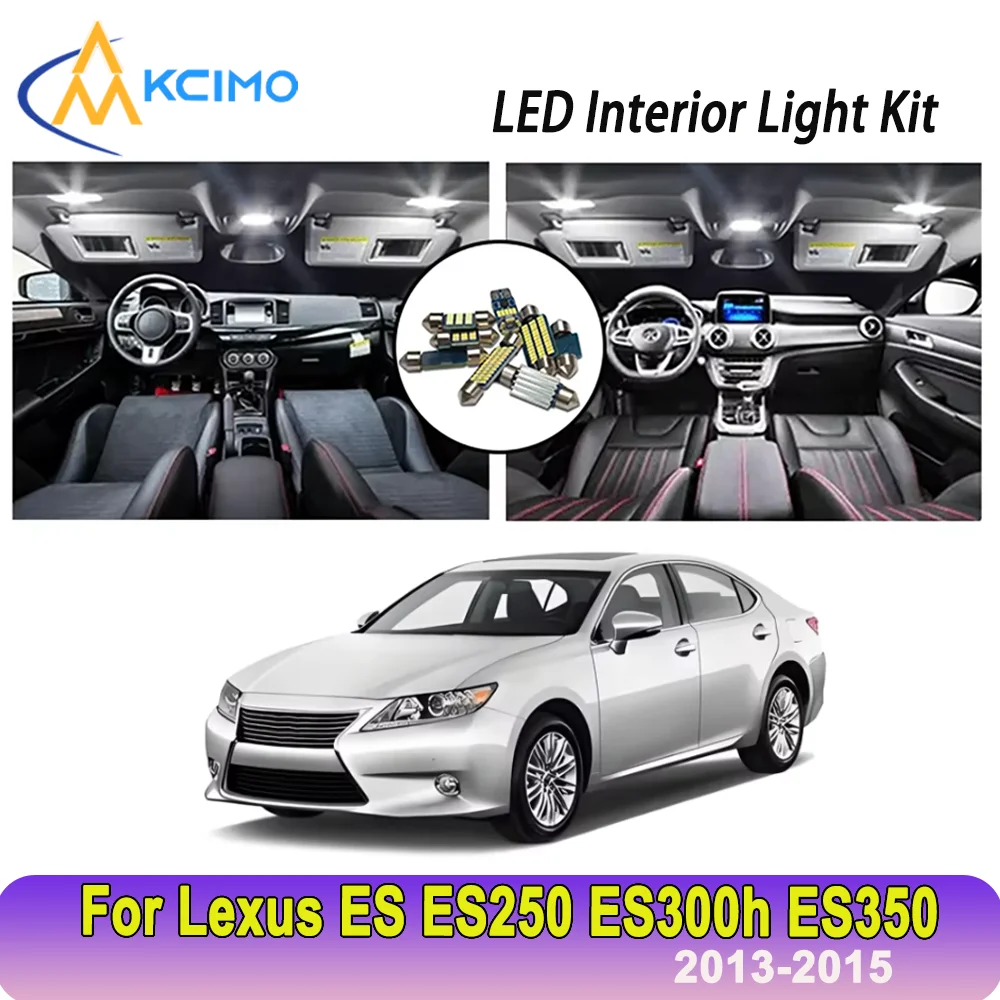 

New Light Bulb For Lexus ES ES250 ES300h ES350 (2013-2015) Premium Bright LED Interior Dome Map Trunk Light Kit Car Led Lamps