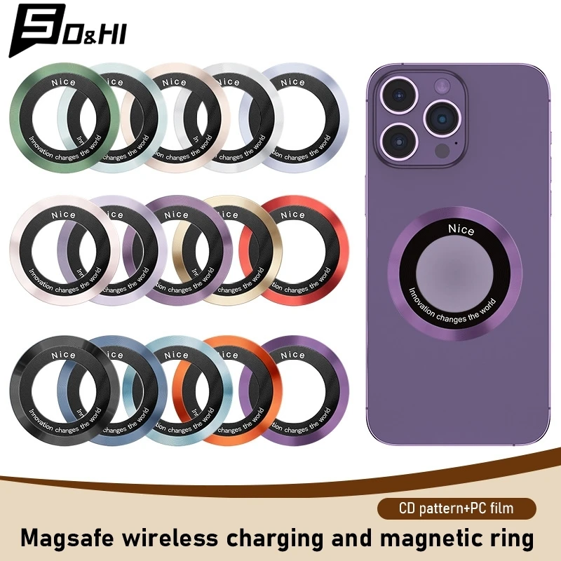 For Magsafe Magnetic Plate Ring Universal Metal Sticker Support Wireless Charger Metal Plate Sheet For Magnet Car Holder