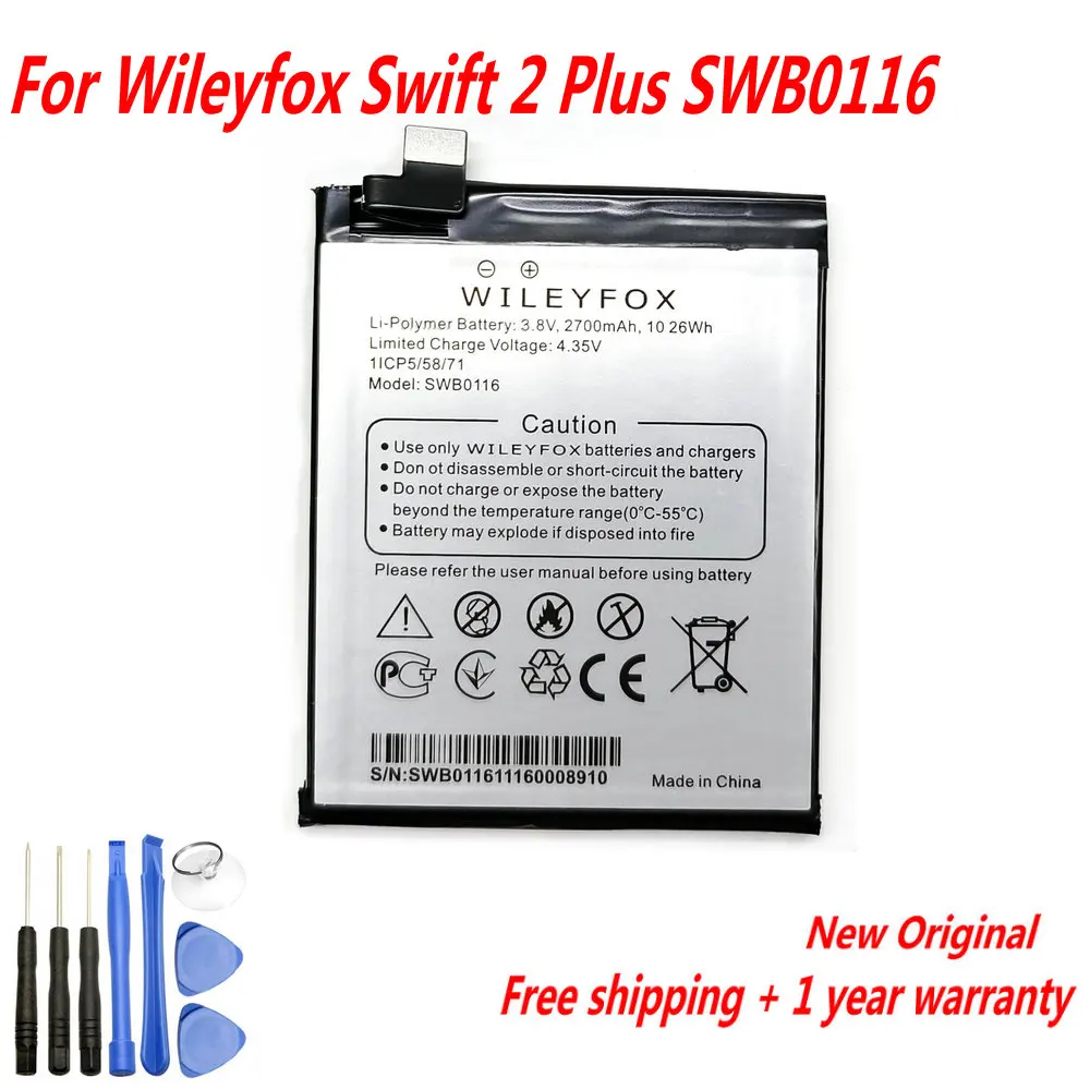 NEW Original 3.8V 2700mAh SWB0116 Battery For Wileyfox Swift 2 Plus  Mobile Phone