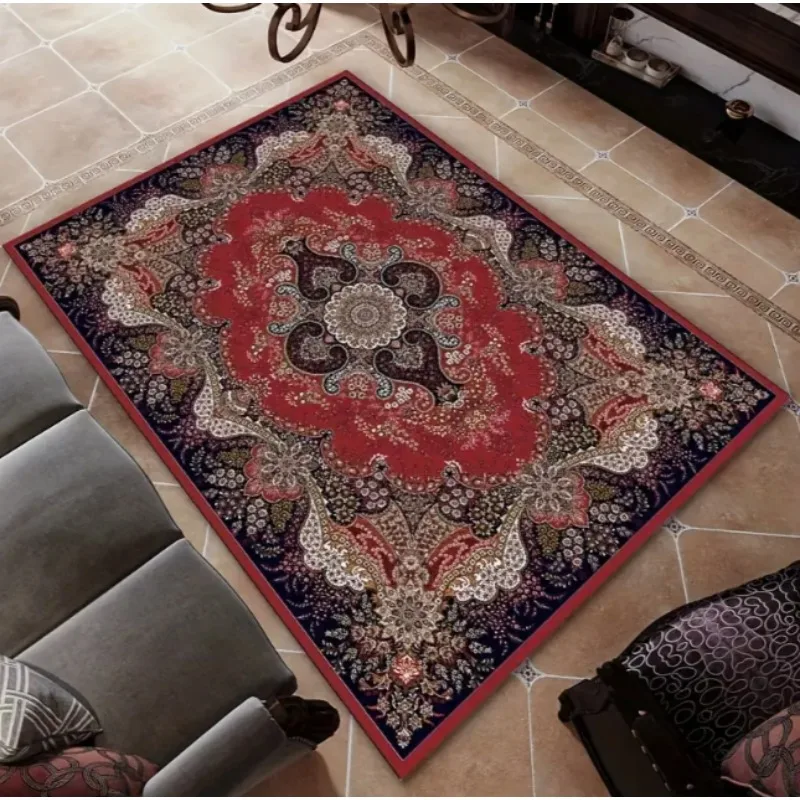 Retro Bohemian Anti Slip Area Mat Living Room Bedroom Baby Room Indoor Home Garden Mat Outdoor Garden Living Room Carpet Decor