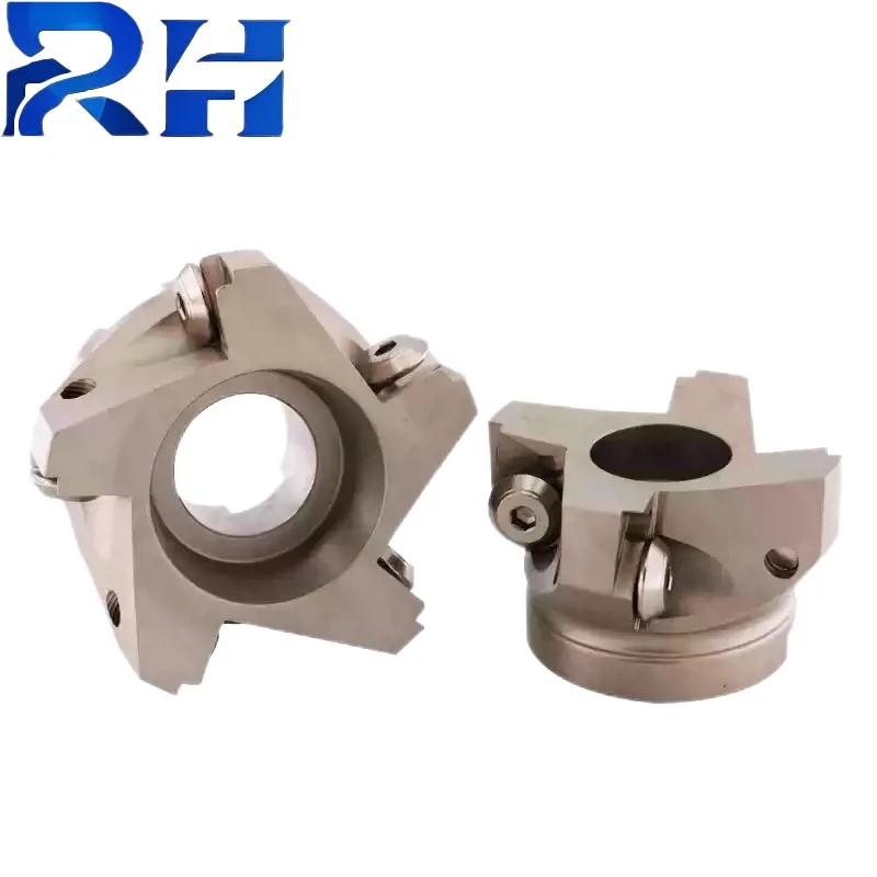 TP Milling Cutter Head Right-Angle Shoulder Cutter Head TP16 22 CNC Milling Cutter Head With Triangular Blade 50 63 80 100 125