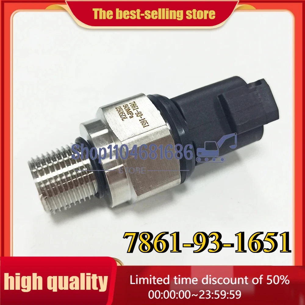 

50MPa 7861-93-1650 7861-93-1651 High Pressure Sensor 7861931650 for PC200-7 PC220-7 PC300-7 PC360-7 PC400-7