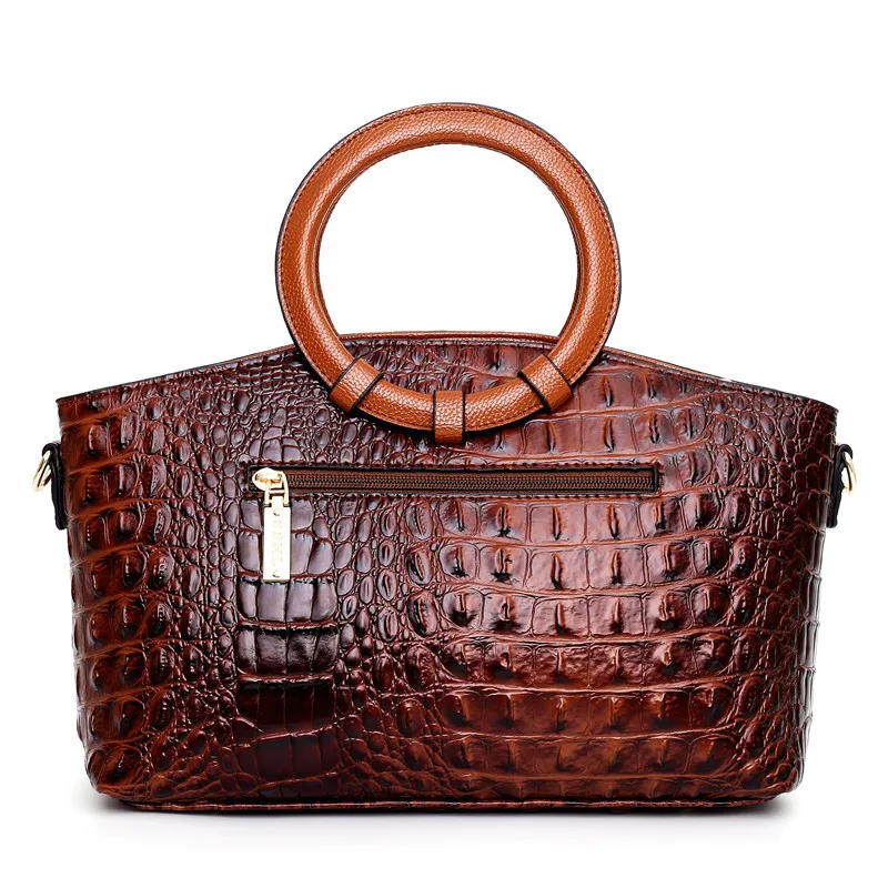 New Women's iPad Handbag European and American Style Fashion Crocodile Ring One Shoulder Mobile Phone Diagonal Straddle Bag