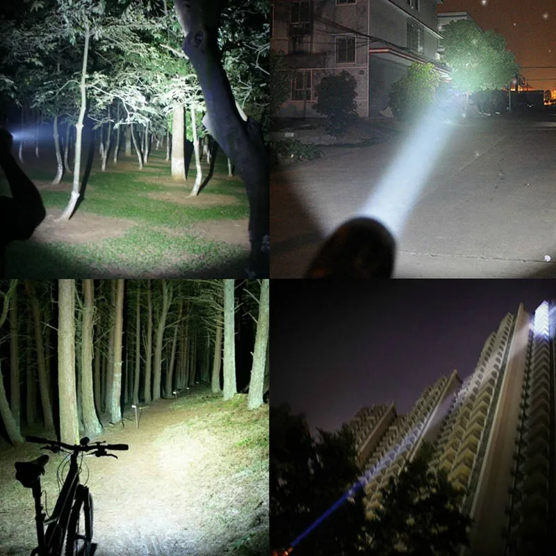 ZK40 EDC Flashlight LED Lantern Tactical LED Torch Waterproof Bicycle Light Camping L2/V6 Zoomable Use 18650 Battery