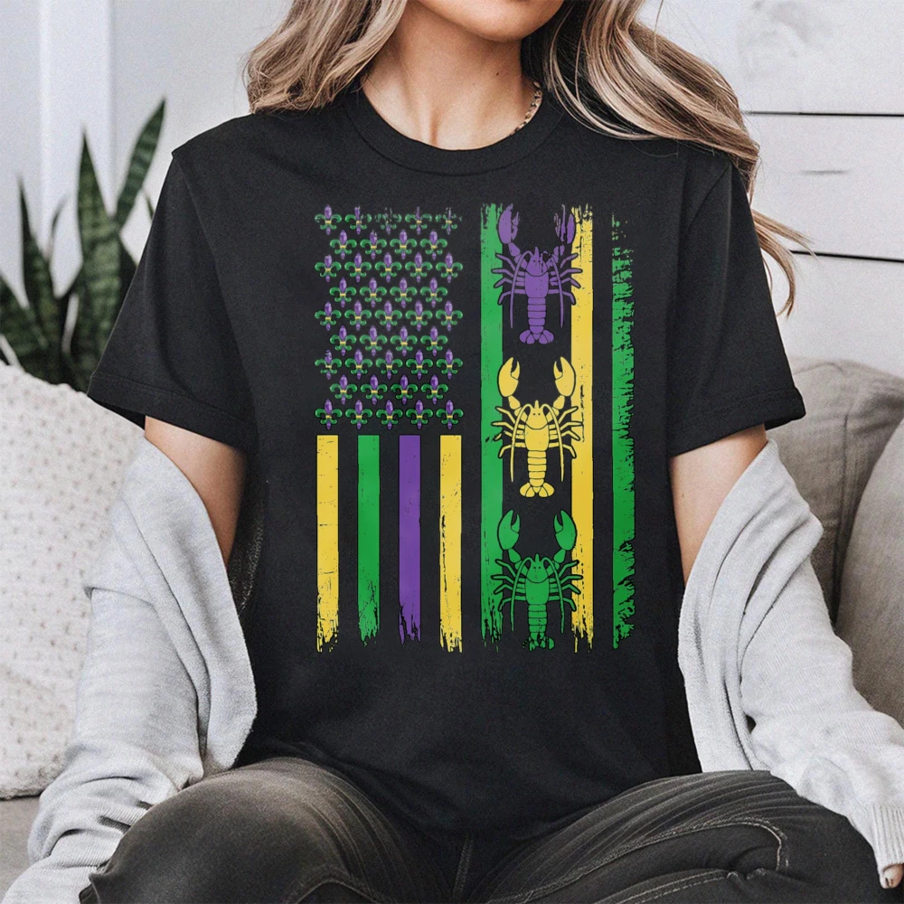 Lobster Flag Printed T-Shirt Women Men Unisex Daily Life Cotton Short Sleeve O-Neck Casual Fashion Summer Hot Sale Tee Tops