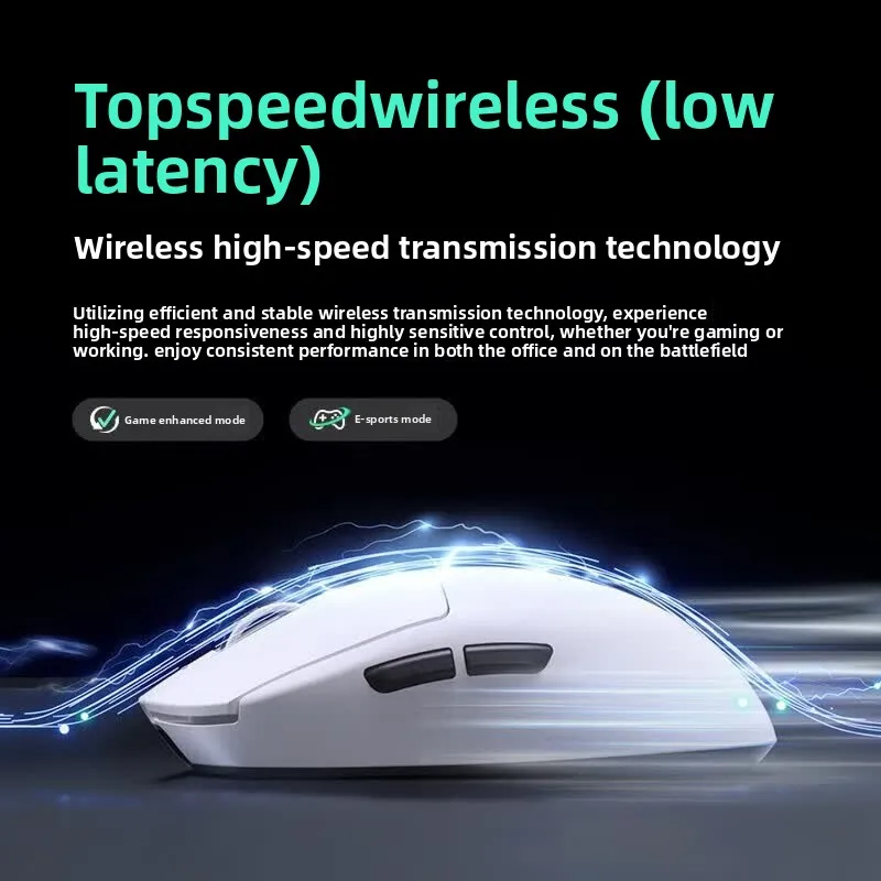 MCHOSE A7 Pro BerryRed PAW3395 Esports Gaming Mouse TOPSPEED Low Latency 59g 500mAh FPS Competitive PC Laptop Medium Hands Gamer