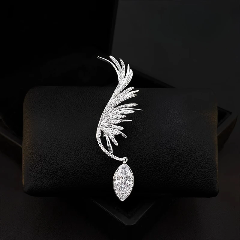 Luxury Wing Brooch For Men Women Suit High-End Lapel Pin Fashion Designer Jacket Accessories Wedding Party Jewelry Elegant Gift