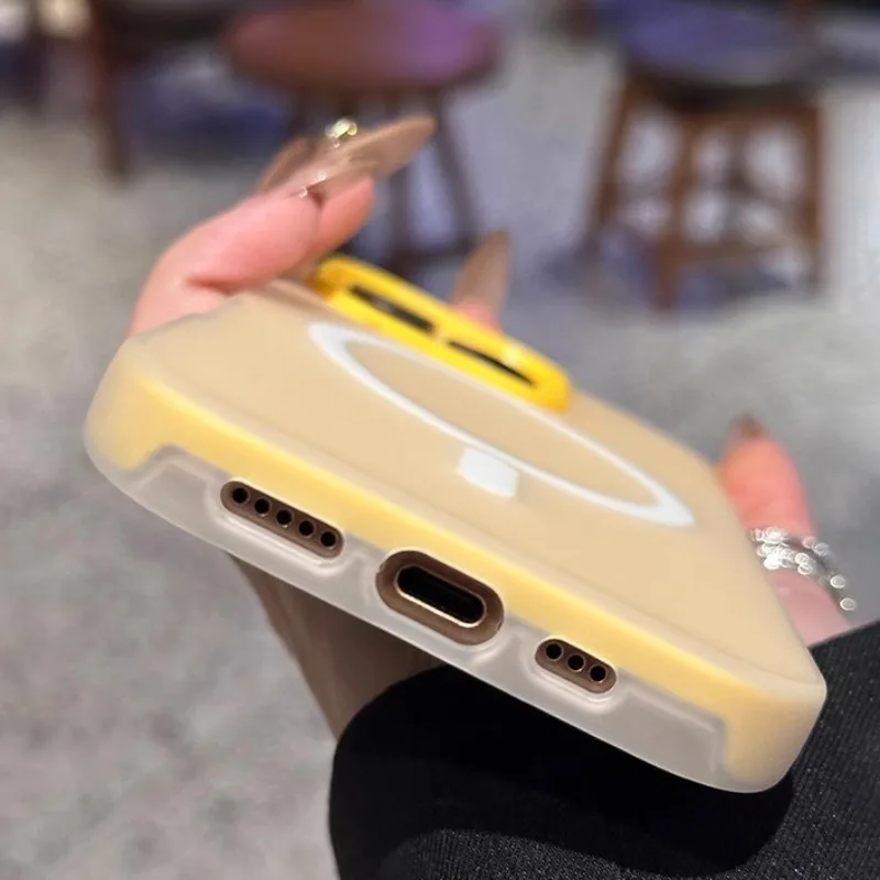 for iPhone 16 15 14 13 12 11 Pro Max Phone Case 2 IN 1 Shockproof Magnetic 16 Plus Compatible for Magsafe Wireless Charge Cover