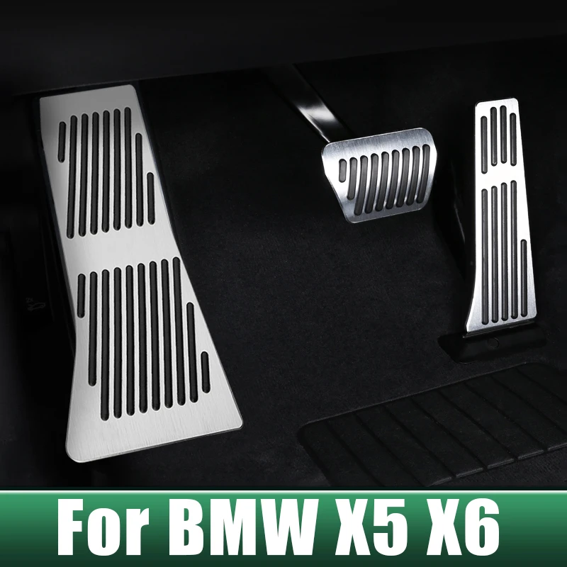 

Aluminum Car Foot Rest Pedal Accelerator Brake Pedals Cover Non-slip Pad Accessories For BMW X5 X6 E70 E71 E72 F15 F16 F85 F86