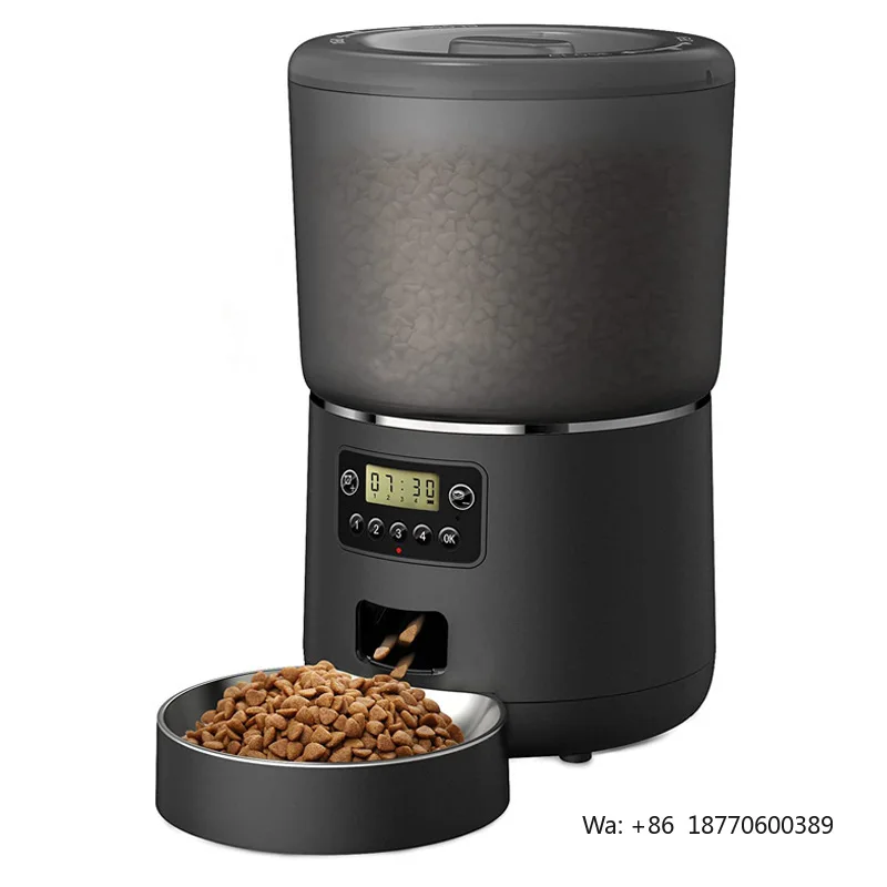 Automatic 4L Stainless Steel Pet Feeder WiFi Smart Cat Dog Supplies Graffiti App Timing Quantitative Remote Control Smart