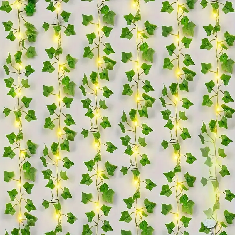 1PC3M100LEDUSB Ivy Leaf Curtain String Light Suitable for Wall, Party, Wedding, Room, Home, Kitchen Decoration