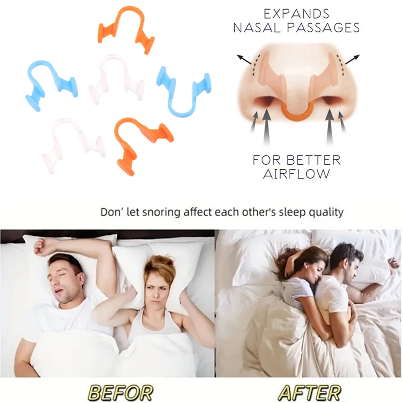 10Pcs/pack Nose Dilator Nasal Silicone Nose Clip Anti Snoring Stop Snoring Help Breathe Anti Snoring Devices Improve Sleeping