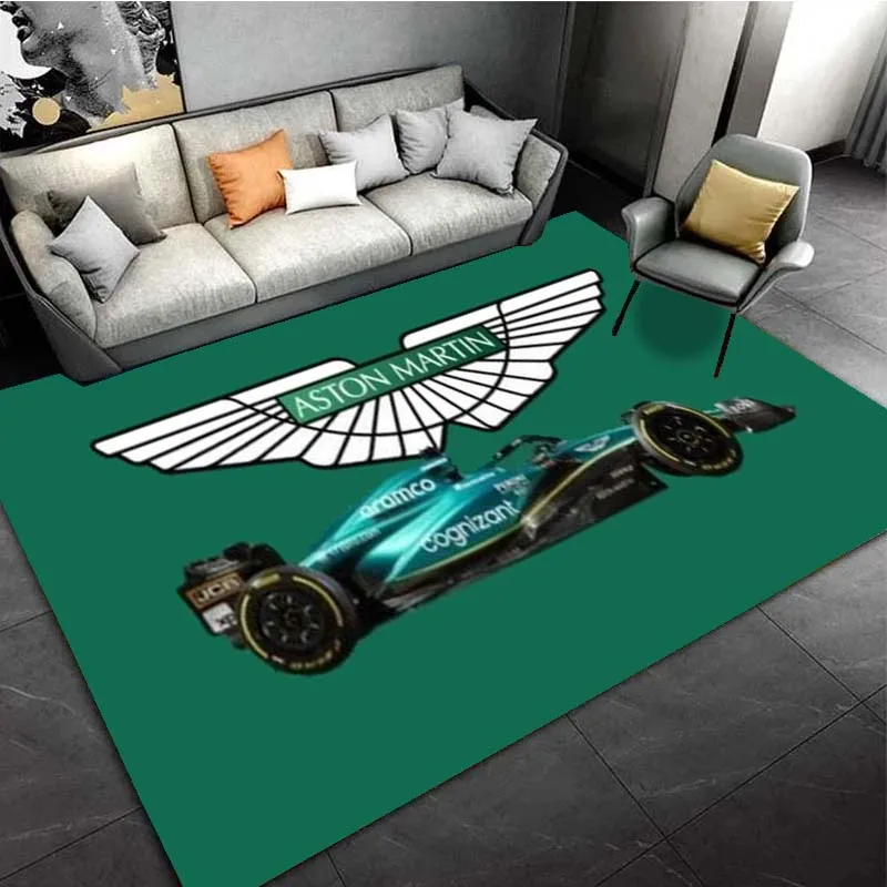 A-Aston Martins Sports Car Brand Logo Area Rugs for Living Room Bedroom Decoration Rug Children Play Room Mats Anti-slip Carpets