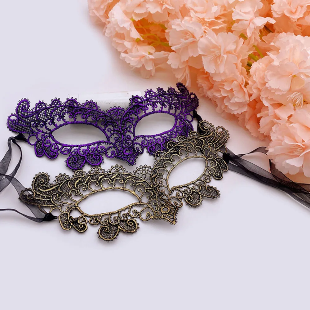 2024 New Hollow Lace Nightclub Party Masks Sexy Women Masquerade Princess Party Cosplay Prom Props  Elegant Party Masks