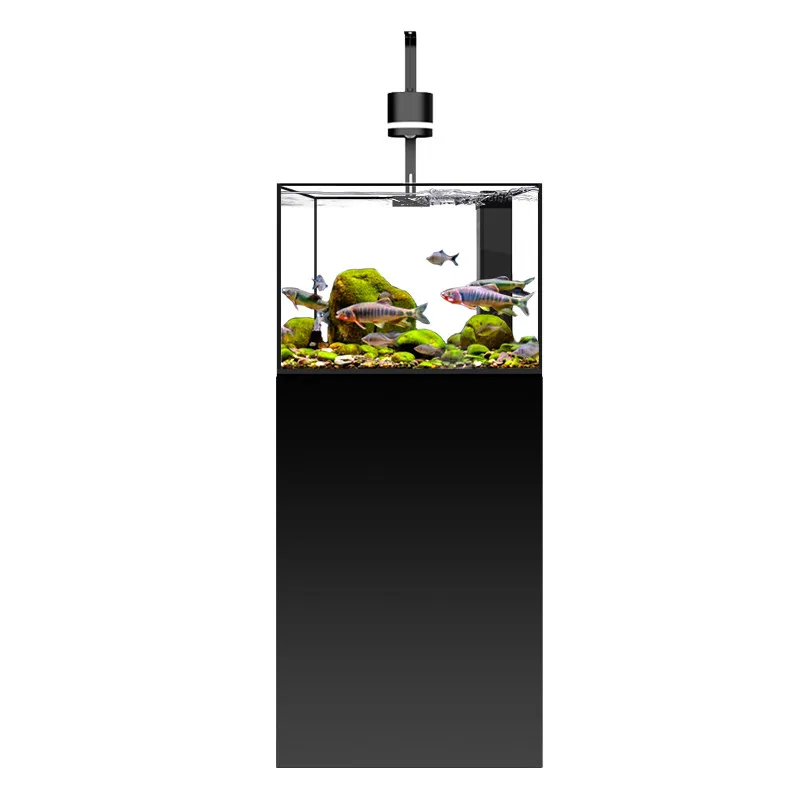 RUIBIT Fish Tank 2026 New Ultra-White Glass Bottom Filter Goldfish Rectangle Aquarium Floor Living Room Study Room Household