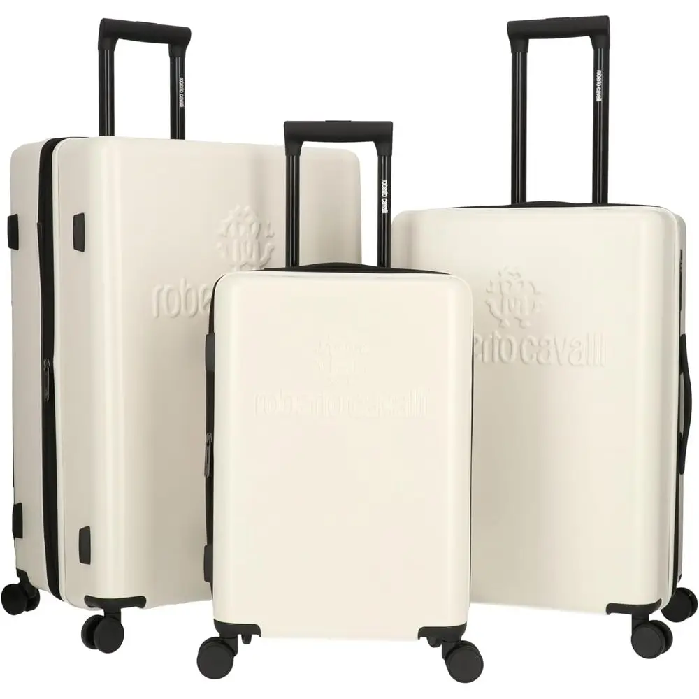 

3-Piece Large Expandable Hard Shell Suitcase Set with 8 Spinner Wheels, Combination Lock for Men and Women - Ivory