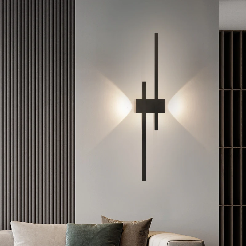 

Modern Interior Lighting Black Wall Lamp Left & Right Wall Mounted Lighting Suitable For Living Room Bedroom Corridor Home Decor