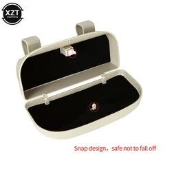 1PC Glasses Holder Snap Car Sun Visor Glasses Case Organizer Sunglasses Box Holder Visor Sunshade Car Holder For Glasses