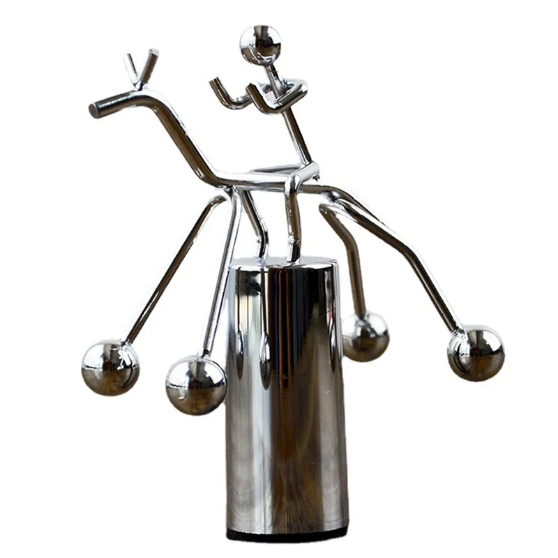 

AA76-Ride And Swing Little Humanoid Riding Desktop Perpetual Motion Extra Large Ball Ornaments For Mini Office Ornaments